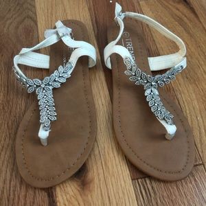 New! White and Silver Dress Sandals